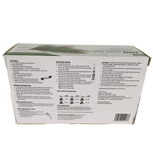 Noma Green Mini Lights String (3) 100 Count Boxes St Patrick's Super Bright T5 - Picture 5 of 10